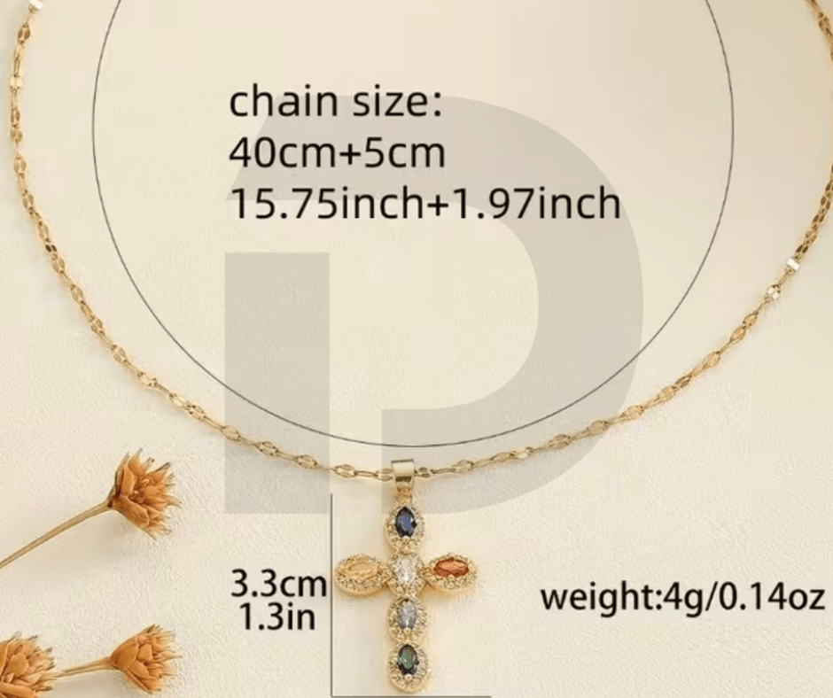 Éclat de Foi - Chaîne Croix de Jésus - Collection Icône Céleste - Du Chic Chez Vous