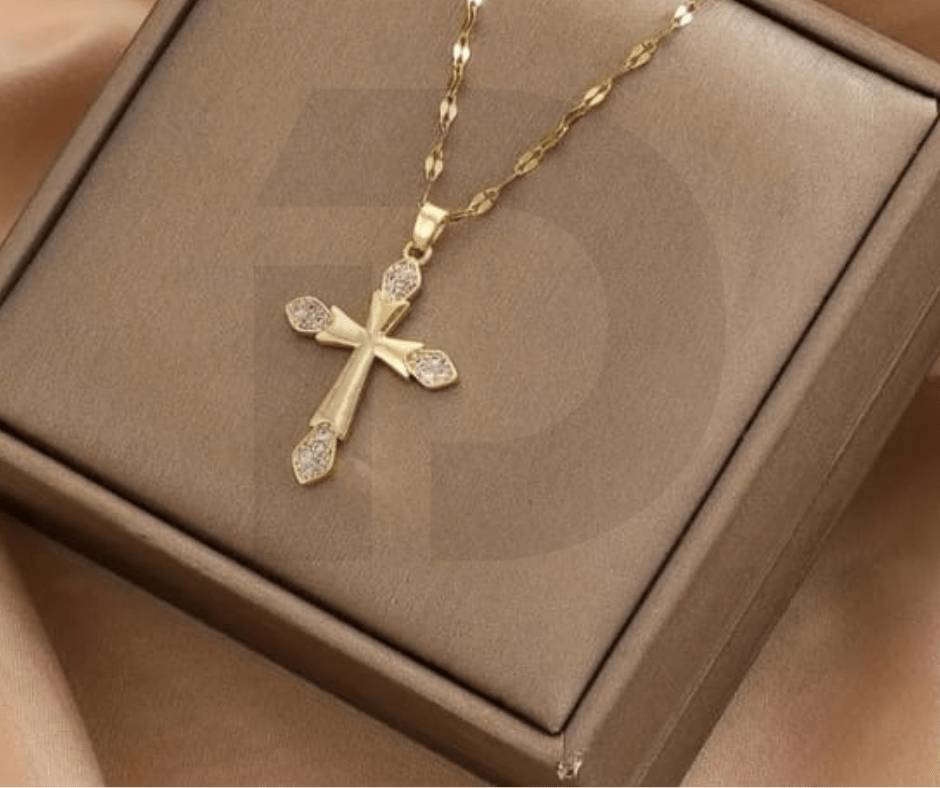 Luxe Sacré - Chaîne Croix de Jésus - Collection Icône Céleste - Du Chic Chez Vous