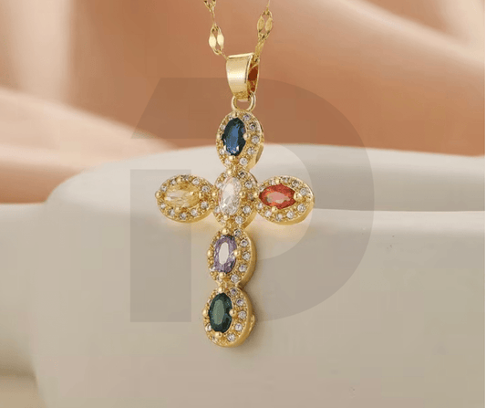 Éclat de Foi - Chaîne Croix de Jésus - Collection Icône Céleste - Du Chic Chez Vous