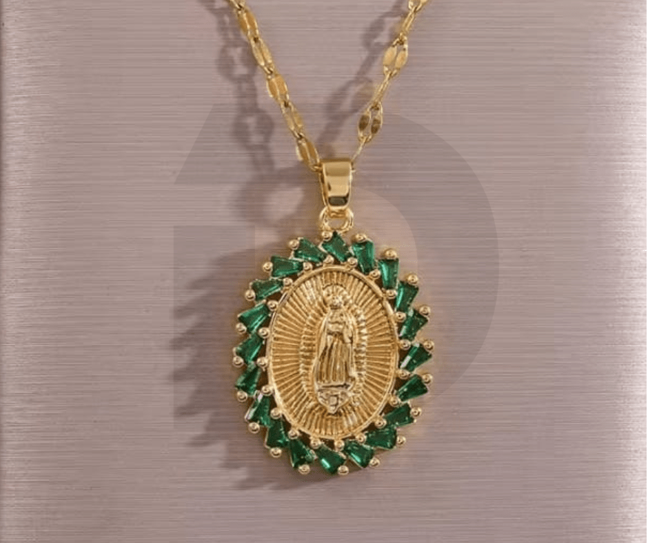 Divine Émeraude - Chaîne de Marie - Collection Icône Céleste - Du Chic Chez Vous