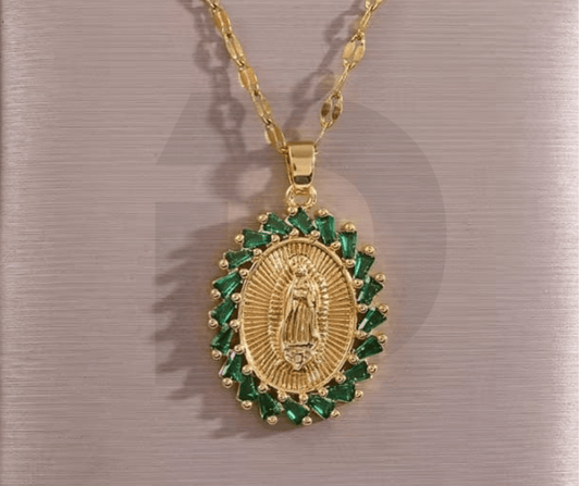 Divine Émeraude - Chaîne de Marie - Collection Icône Céleste - Du Chic Chez Vous