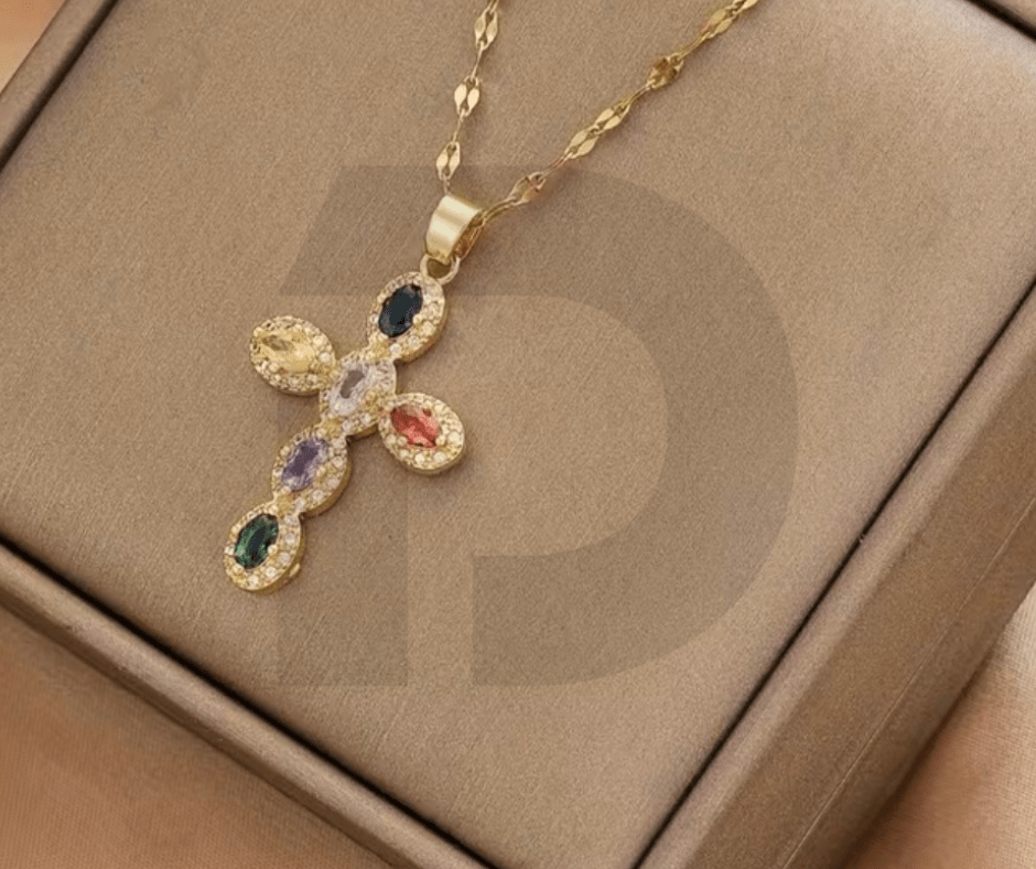 Éclat de Foi - Chaîne Croix de Jésus - Collection Icône Céleste - Du Chic Chez Vous