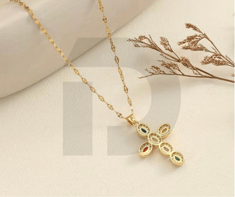 Éclat de Foi - Chaîne Croix de Jésus - Collection Icône Céleste - Du Chic Chez Vous