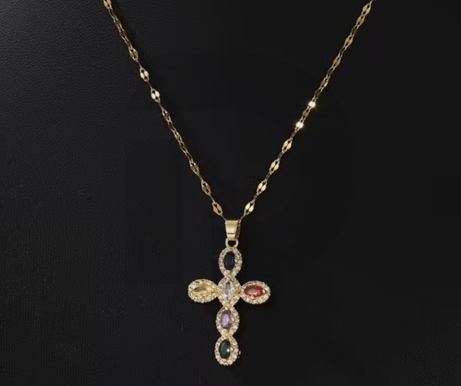 Éclat de Foi - Chaîne Croix de Jésus - Collection Icône Céleste - Du Chic Chez Vous