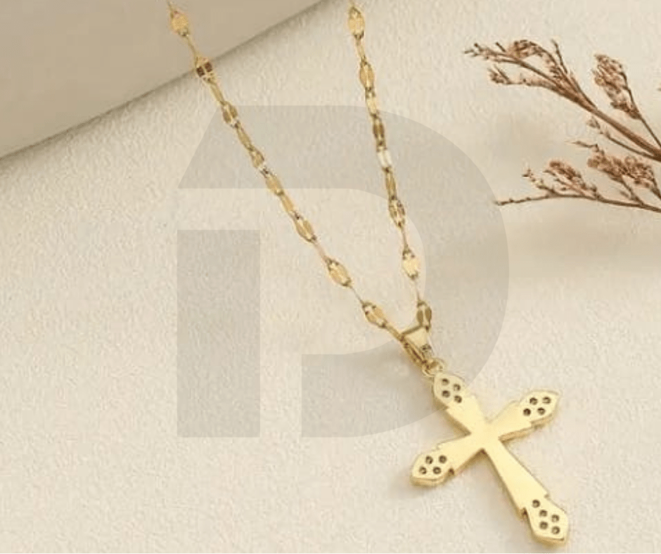 Luxe Sacré - Chaîne Croix de Jésus - Collection Icône Céleste - Du Chic Chez Vous