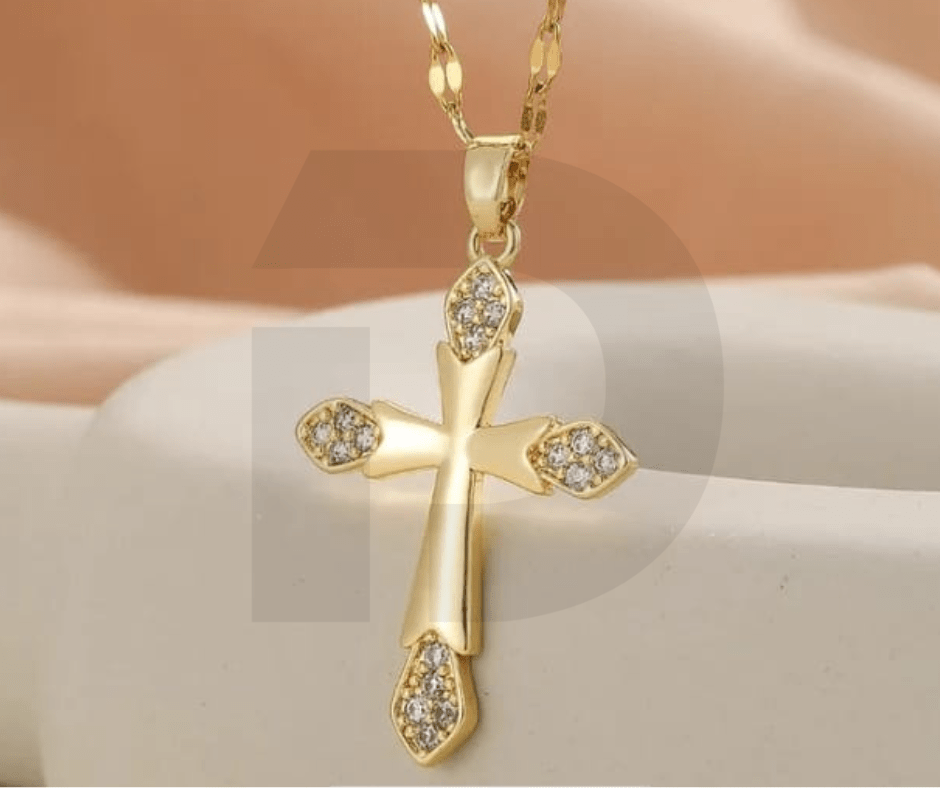 Luxe Sacré - Chaîne Croix de Jésus - Collection Icône Céleste - Du Chic Chez Vous