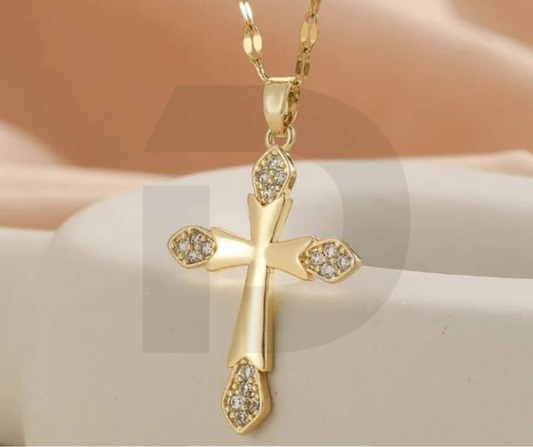 Luxe Sacré - Chaîne Croix de Jésus - Collection Icône Céleste - Du Chic Chez Vous